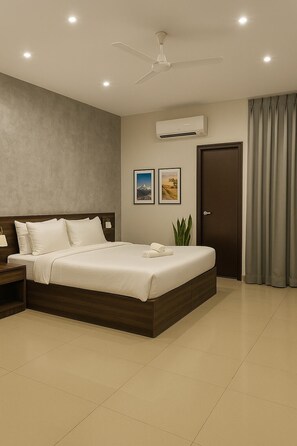 Desk, laptop workspace, iron/ironing board, free WiFi