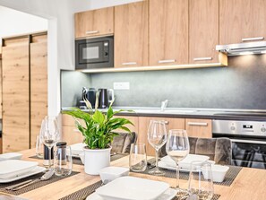 Fridge, microwave, oven, cookware/dishes/utensils - Mirabel by Interhome (Loucna pod Klínovcem)
