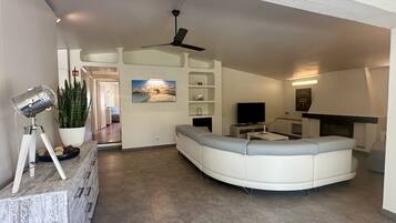 TV, fireplace, table tennis