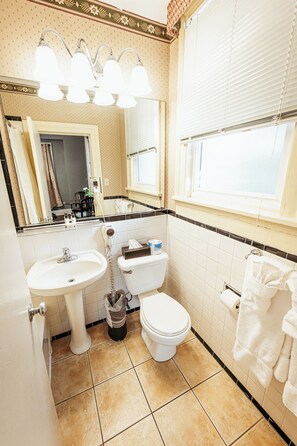 Hair dryer, towels