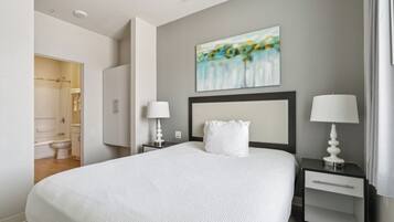 Desk, iron/ironing board, travel crib, free WiFi