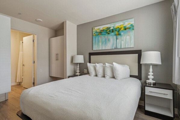 Desk, iron/ironing board, travel crib, free WiFi