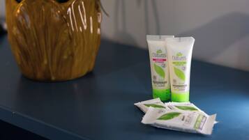 Suihku, hiustenkuivaaja, bidee, pyyhkeet