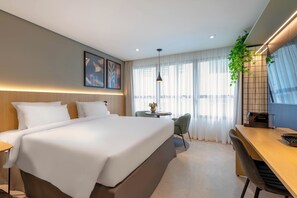 Rom – superior, 1 kingsize-seng, tekjøkken | Oppholdsområde | Smart-TV, Netflix, smarthøyttalere og strømmetjenester