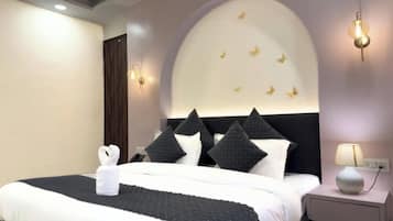 Premium bedding, down duvets, memory-foam beds, free minibar items