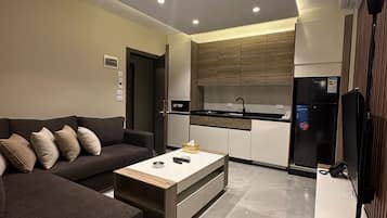 Apartment, 1 Schlafzimmer, barrierefrei, Raucher | Wohnzimmer