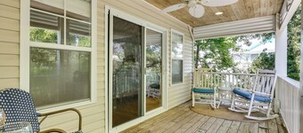 Steps to Ocean: Luxe Kure Beach Home w/ Game Room