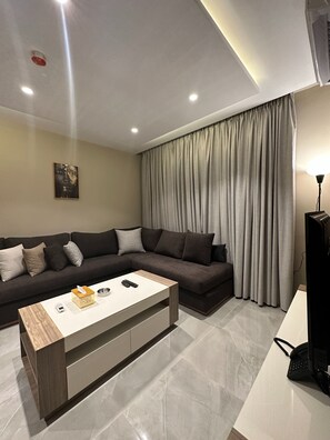 Apartment, 1 Bedroom, Accessible, Smoking | Living area - Charming Amman Apartment With Modern Amen (Amman)