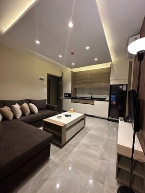 Apartment, 1 Schlafzimmer, barrierefrei, Raucher | Wohnzimmer