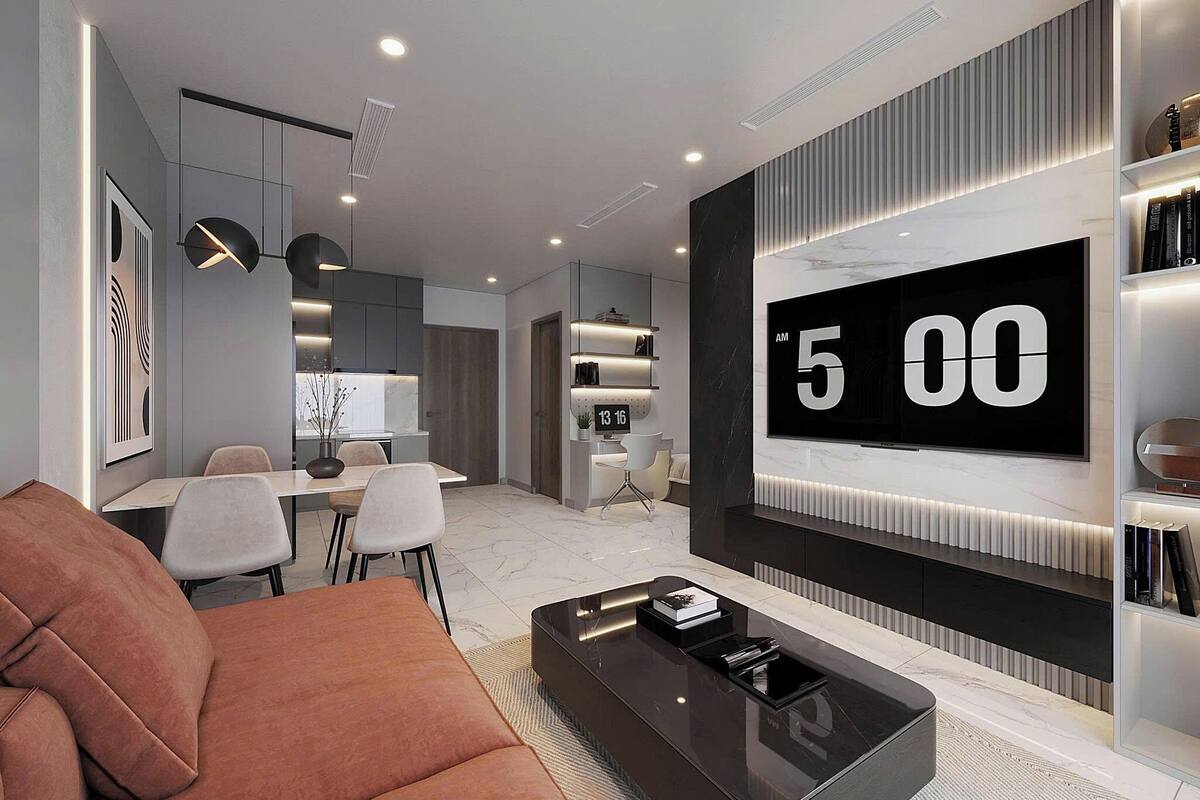 Apartamento luxo, 1 quarto, sacada, vista para a cidade | Roupas de cama antialérgicas, frigobar, escrivaninha