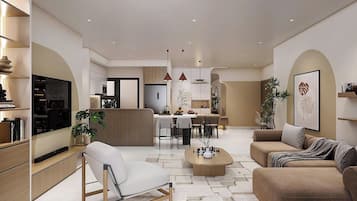 Deluxe-Apartment, 2 Schlafzimmer, Balkon, Stadtblick