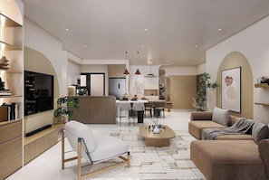 Appartement Deluxe, 2 chambres, balcon, vue ville