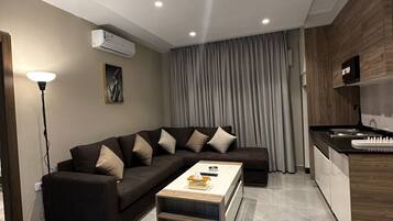 Departamento, 1 habitación, con acceso para personas discapacitadas, para fumadores | Área de sala de estar