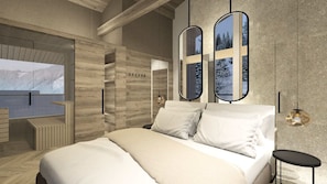 Panoramic-Suite, Bergblick | Schreibtisch, laptopgeeigneter Arbeitsplatz, kostenloses WLAN