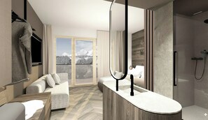 Desk, laptop workspace, free WiFi