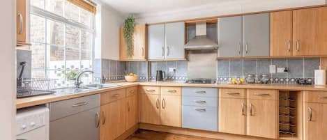 Fridge, oven, stovetop, dishwasher