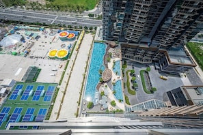 Appartamento Royal, 3 camere da letto, balcone, vista città | Vista dalla camera