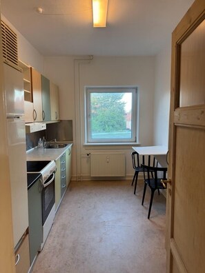 Fridge, stovetop
