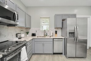 Microwave, oven, stovetop, dishwasher