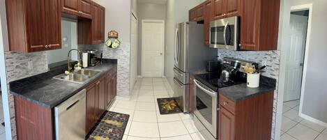 Microwave, oven, stovetop, dishwasher