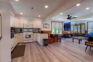 Microwave, oven, stovetop, dishwasher