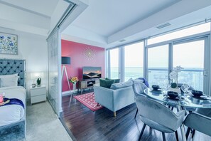 Comfort Apartment | Living area | TV, streaming services - York Horizon Suites (Toronto)