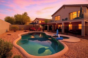 A heated pool