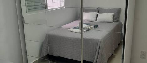 1 bedroom, iron/ironing board, bed sheets
