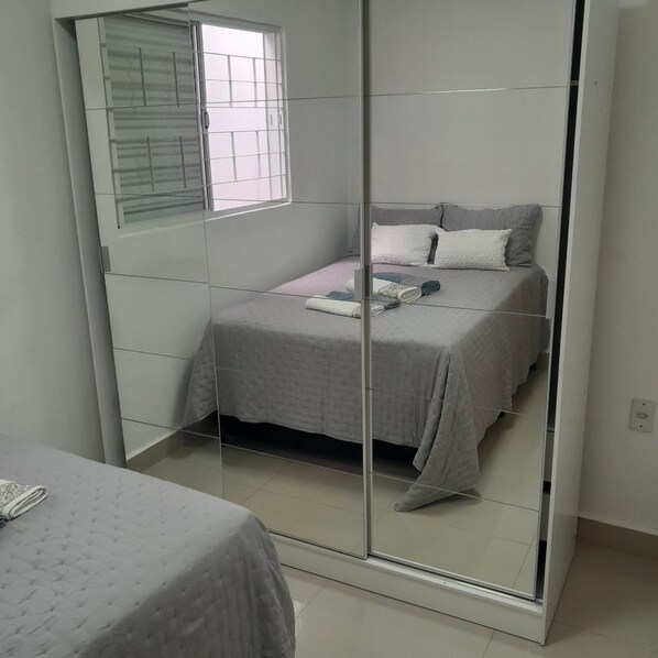 1 bedroom, iron/ironing board, bed sheets