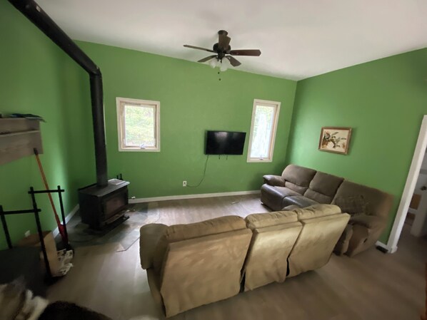 Smart TV, fireplace, video games