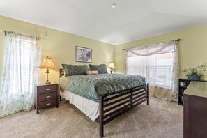 4 bedrooms, iron/ironing board, travel cot, WiFi