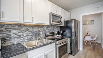 Microwave, oven, stovetop, dishwasher