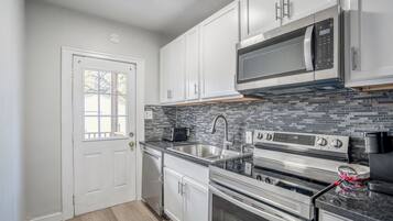 Microwave, oven, stovetop, dishwasher