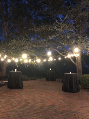 Outdoor banquet area
