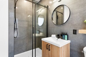 Hair dryer, towels