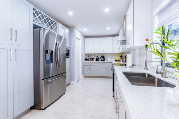 Microwave, oven, stovetop, paper towels