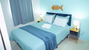Family Studio | Individually decorated, individually furnished, blackout drapes