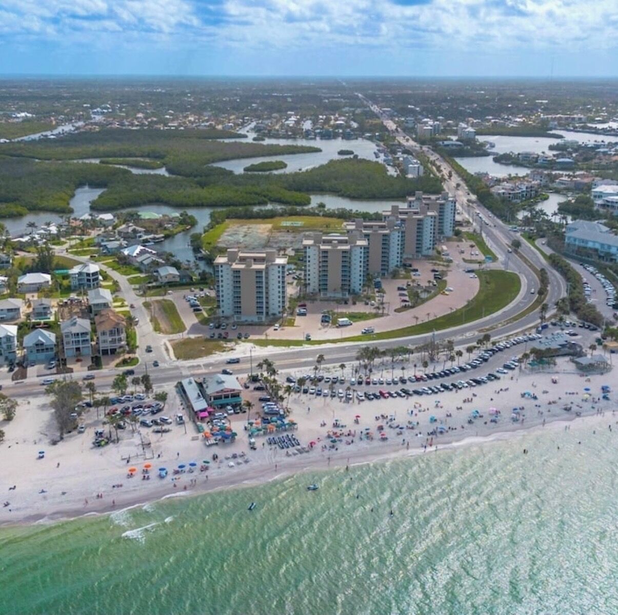 Sun-loungers, beach towels