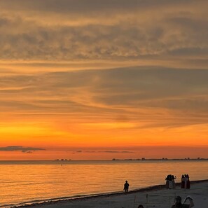 Sun-loungers, beach towels
