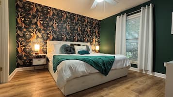 3 slaapkamers, een bureau, een strijkplank/strijkijzer, gratis wifi