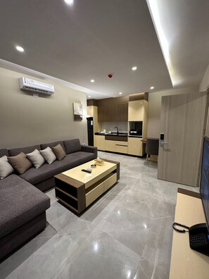 Apartment, 1 Bedroom, Accessible, Smoking | Living room - 204 Al-najeh JRE Apartments For Rent ave (Amman)