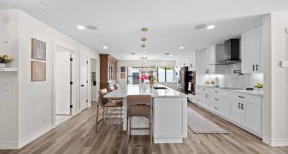 Luxe Coastal Retreat - 4BR w/ Pool, Hot Tub, Arcade & Work Space - 3 mi to beach