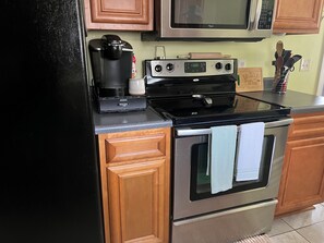 Microwave, oven, stovetop, dishwasher