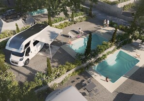 Mobile Home | Pool | Outdoor pool - Pleasant Mobile Home in Njivice (Omisalj)