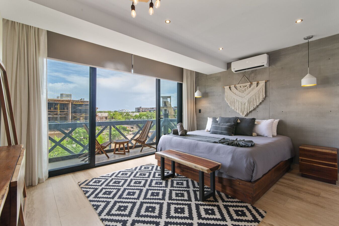 1 bedroom, desk, iron/ironing board, travel crib