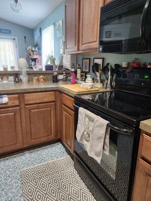 Microwave, oven, stovetop, dishwasher