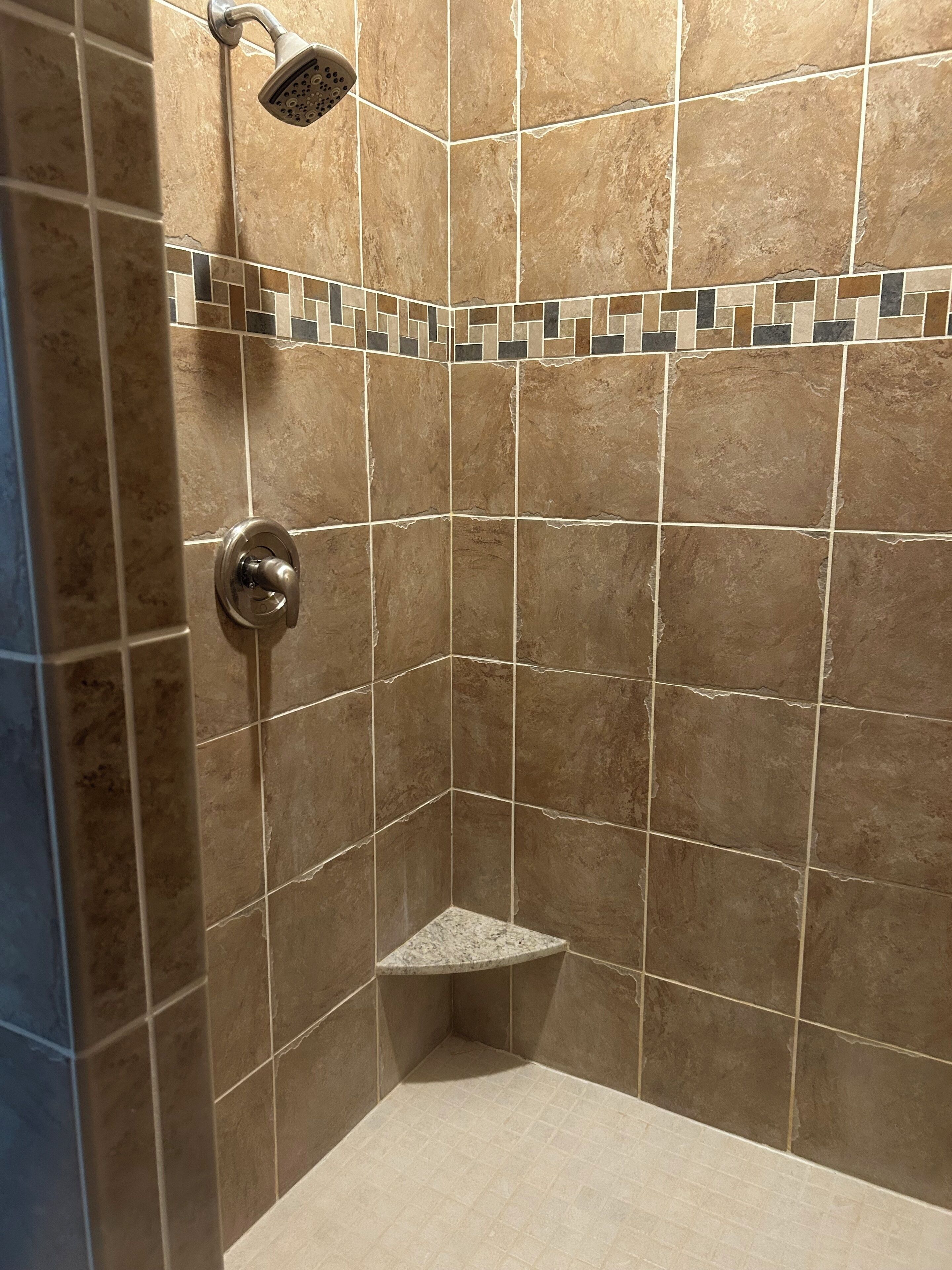 Jetted tub, hair dryer, towels, soap