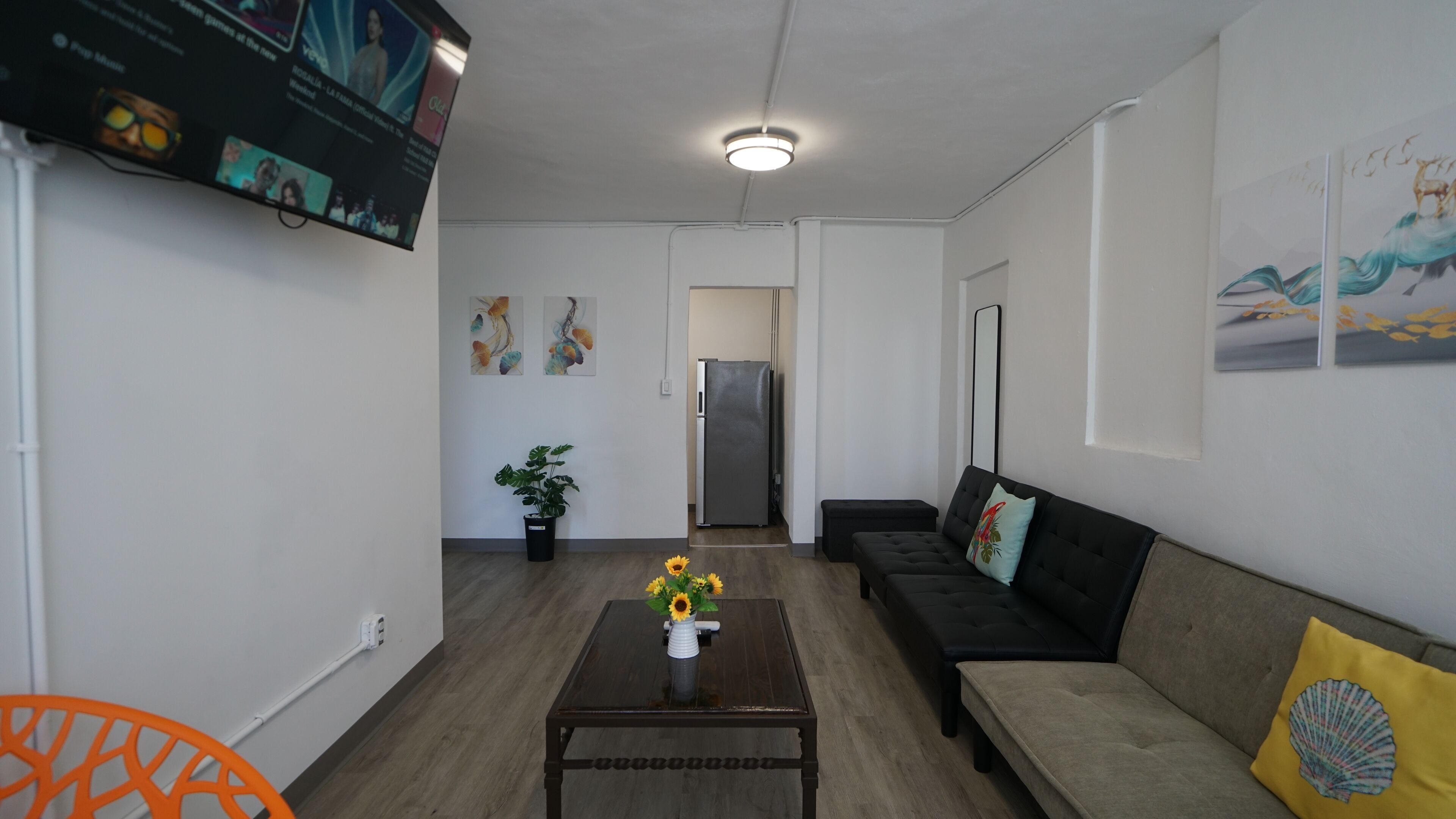 Premium Apartment, 3 Bedrooms | Living area | 58-inch TV with digital channels, Netflix, Hulu