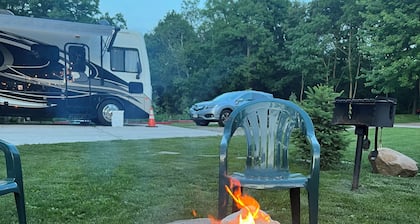 Enjoy a little bit of country living in this park model two bedroom trailer home