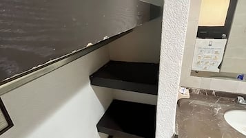 Douche, baignoire Ă jets, sĂšche-cheveux, bidet